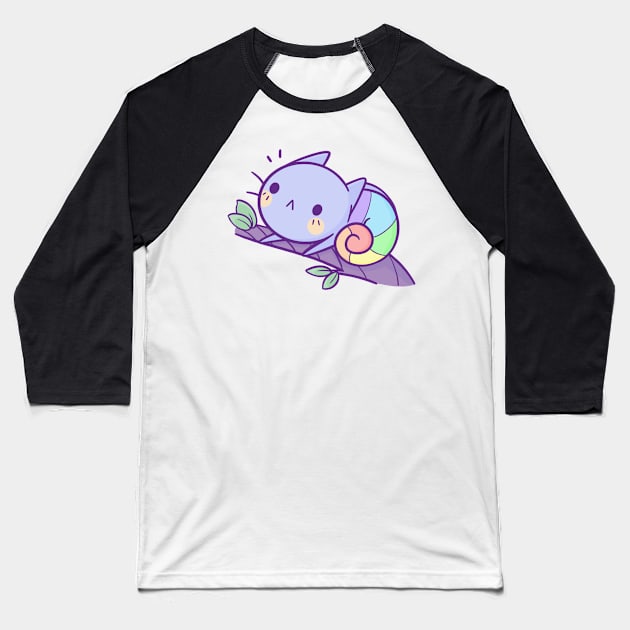 Rainbow Catmeleon Baseball T-Shirt by TaylorRoss1